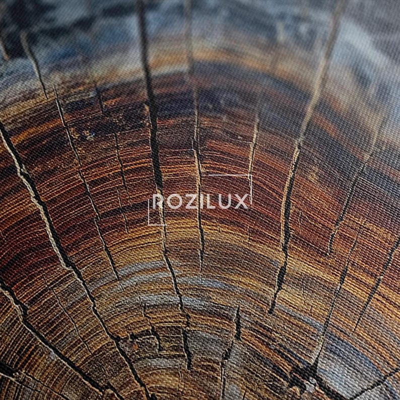 Abstract Tree Ring Canvas Print | Wood Grain Nature Photography Wall Art Home Decor Boho