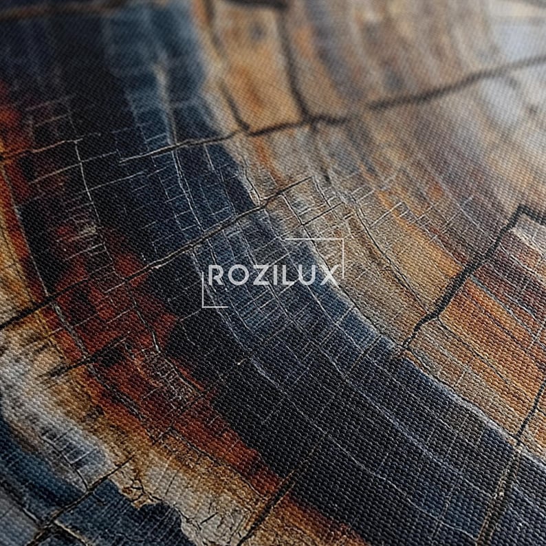 Rustic Tree Ring Wood Grain Canvas Print | Nature Wall Art | Earth Tone Textured Decor