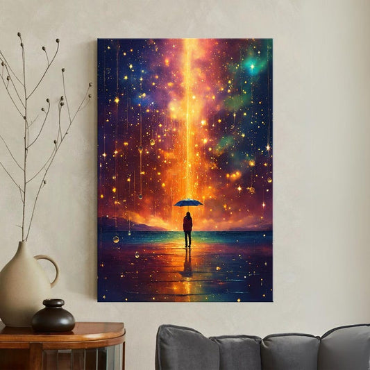 Magical Starfall Canvas Print | Cosmic Sky Wall Art | Dreamy Ethereal Decor