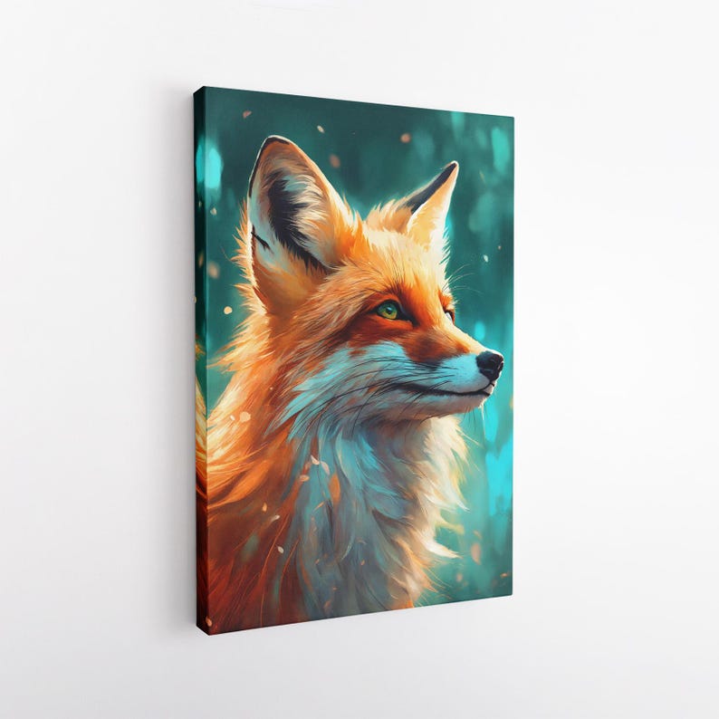 Fox Canvas Print | Orange Fox Wall Art | Wildlife Animal Art | Nature Home Decor