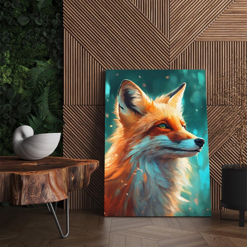 Fox Canvas Print | Orange Fox Wall Art | Wildlife Animal Art | Nature Home Decor