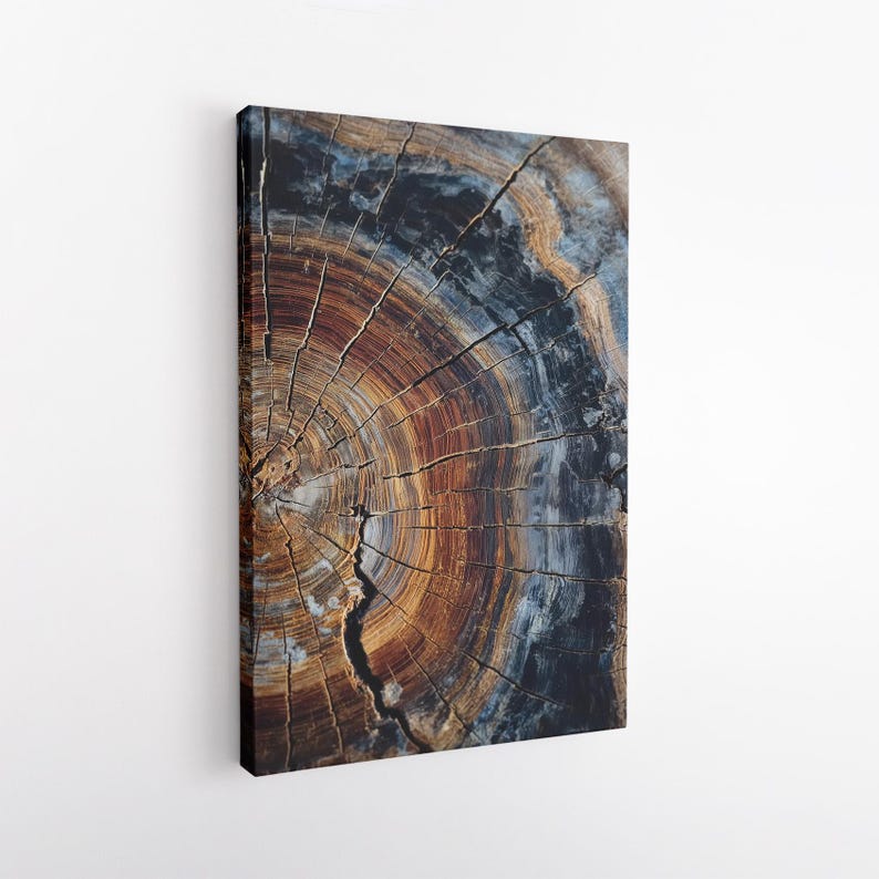 Abstract Tree Ring Canvas Print | Wood Grain Nature Photography Wall Art Home Decor Boho