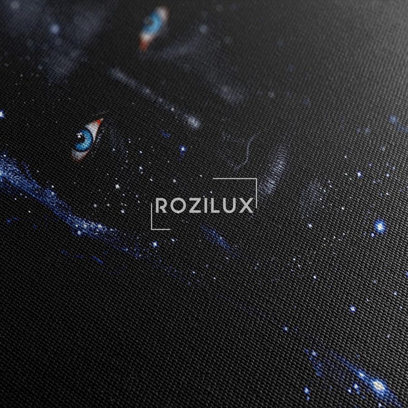 Cosmic Man Canvas Print | Galaxy Stars Body Art | Unique Portrait Wall Decor | Modern Art Gift