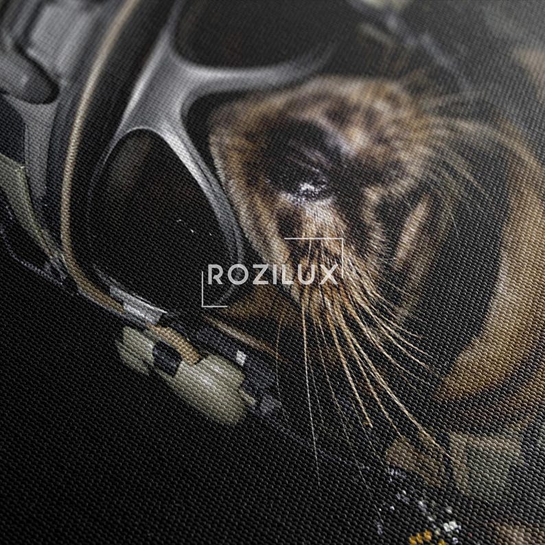 Tactical Navy Seal Animal Canvas Print | Funny Seal Wall Art for Man Cave & Home Decor