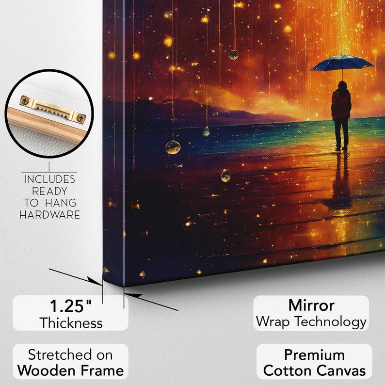 Magical Starfall Canvas Print | Cosmic Sky Wall Art | Dreamy Ethereal Decor