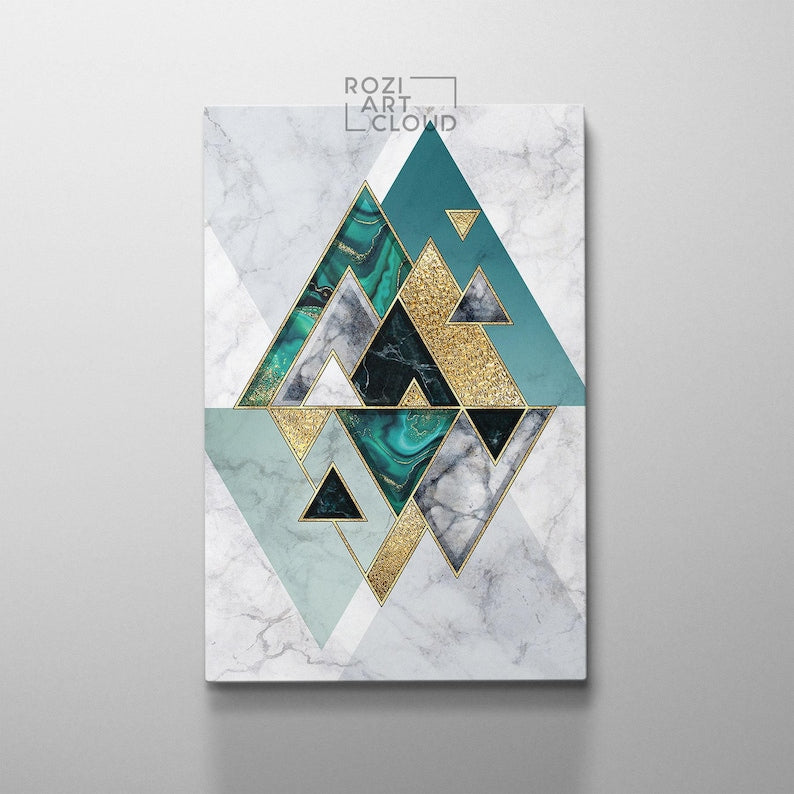 Marble art prints, abstract wall art, geometric canvas prints, luxury bedroom interior decor, modern wall art for living room