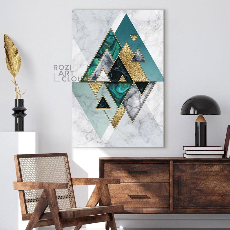 Marble art prints, abstract wall art, geometric canvas prints, luxury bedroom interior decor, modern wall art for living room