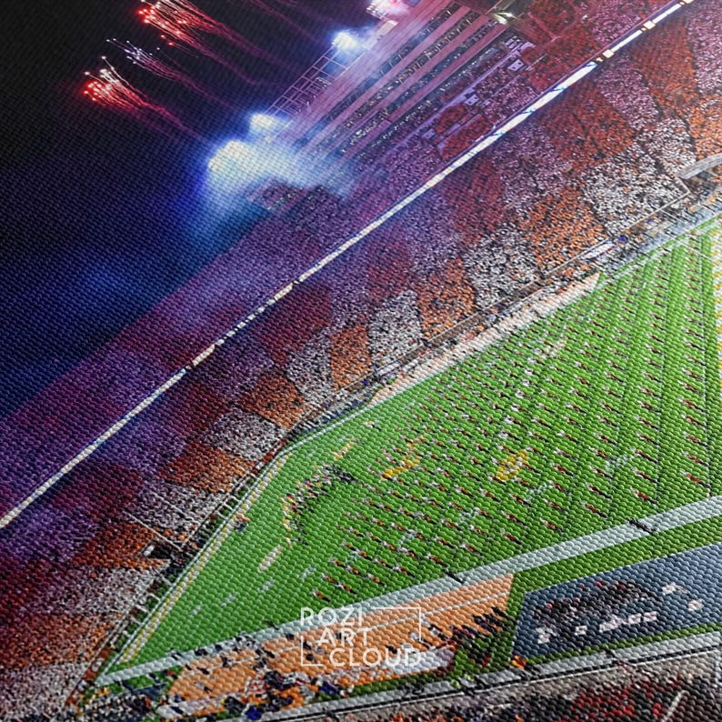 Tennessee vols wall art framed canvas print, university of tennessee neyland stadium poster