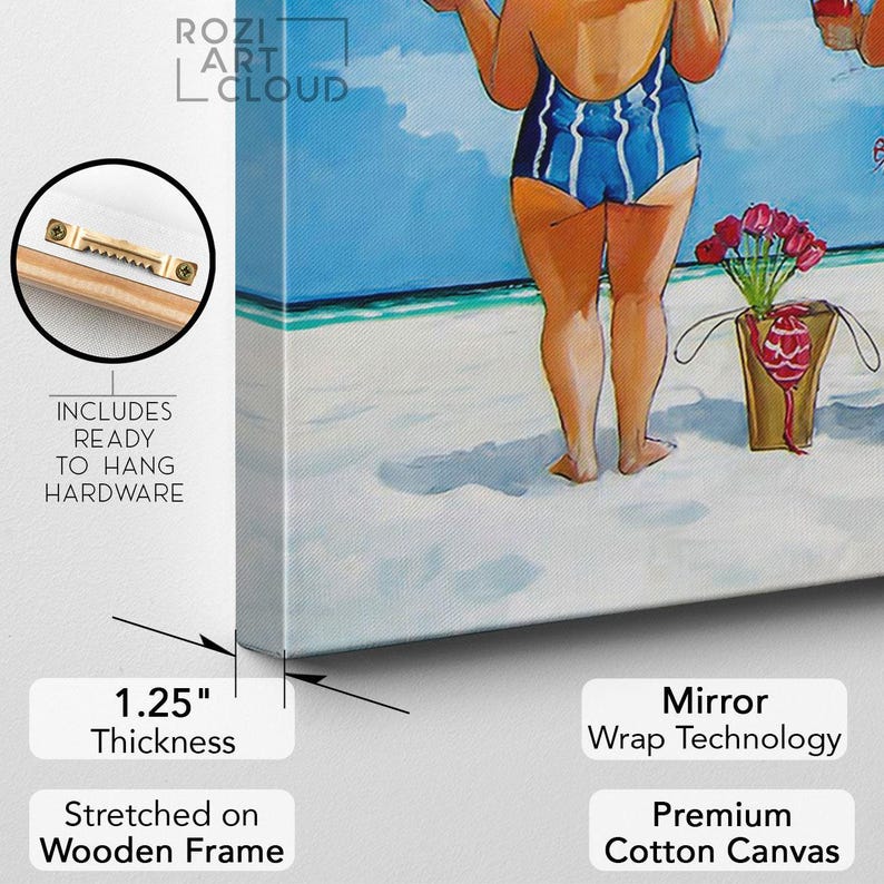 Beach wall art, holiday decor prints, travel poster art, blue light sky prints, coastal canvas