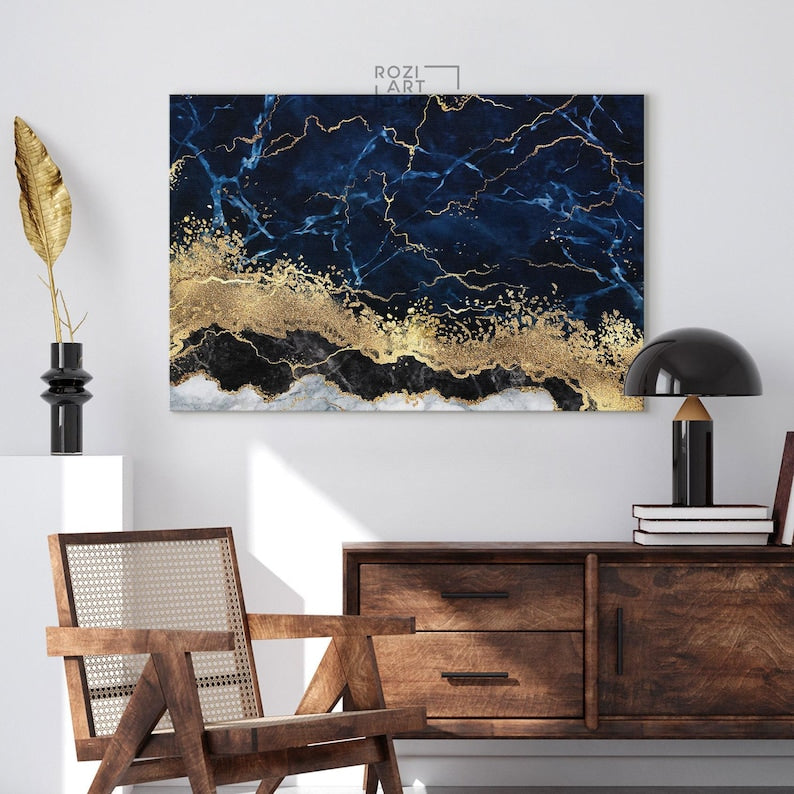 Abstract canvas wall art, colorful canvas print, large modern art, wall decor living room, best friend gifts, futuristic art print
