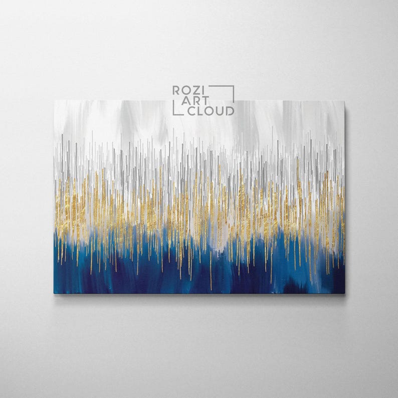 Minimalist abstract wall art decor, modern framed large canvas print