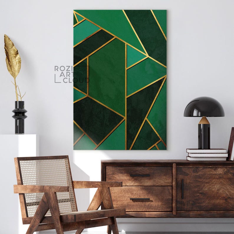 Abstract geometric modern art poster, abstract minimalist wall art framed canvas print, modern poster print home decor