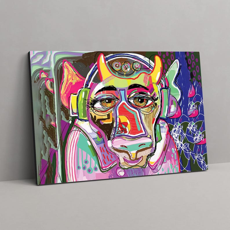 Pablo picasso print wall art framed poster, graffiti art prints, colorful abstract canvas prints, large modern art, wall decor living room