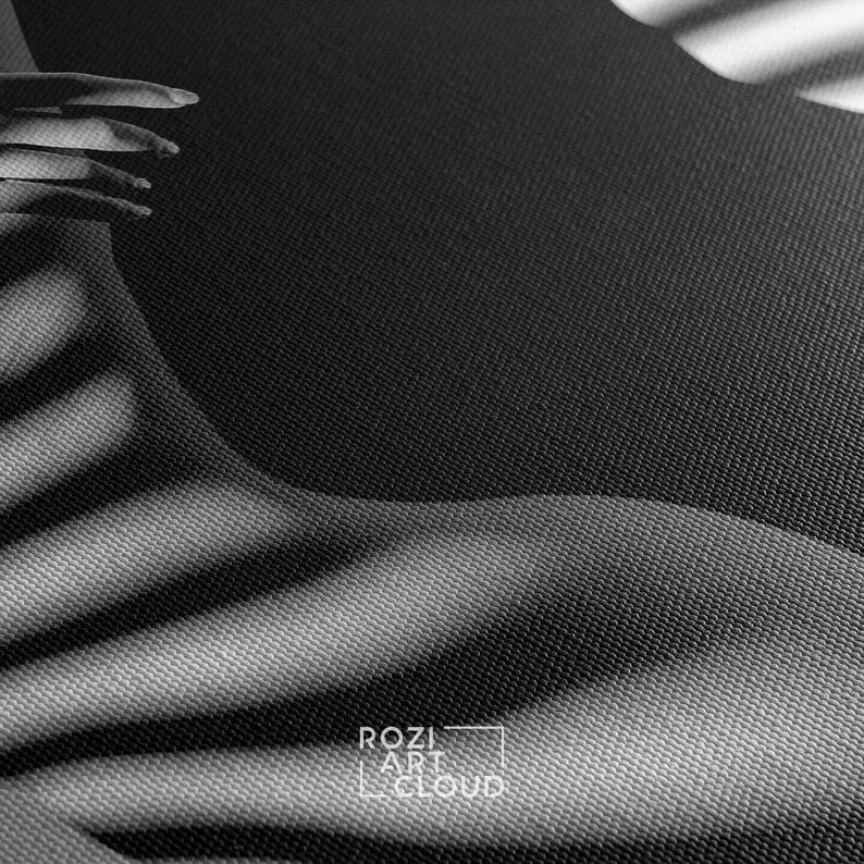Nude woman poster print, erotic wall art, black and white wall decor, sexy canvas art, modern contemporary art prints