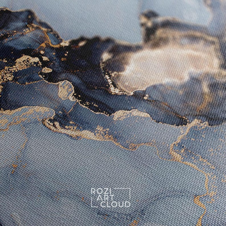 Abstract canvas wall art, luxury bedroom interior decor, modern wall art for living room, best friend gifts, marble art prints