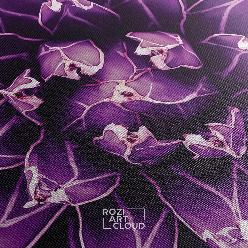 Agave cactus print decor, purple wall art, abstract canvas art, large modern art, contemporary art prints, best friend gifts