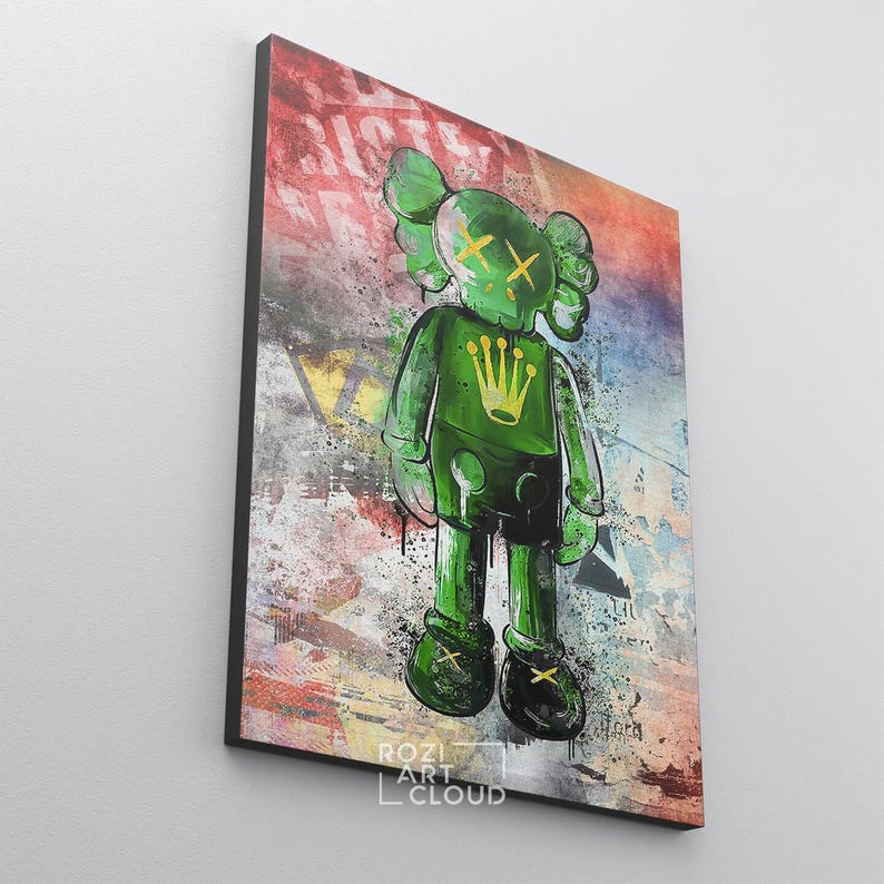 Hypebeast kaw wall art canvas poster print modern trendy pop culture man cave decor