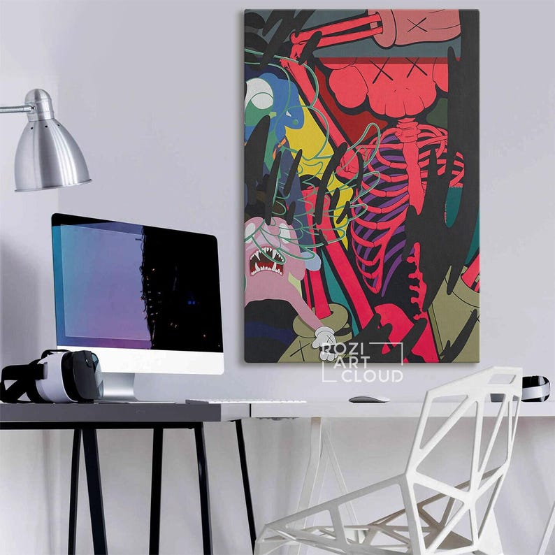 Kaw hypebeast wall art canvas poster print modern trendy pop culture man cave decor