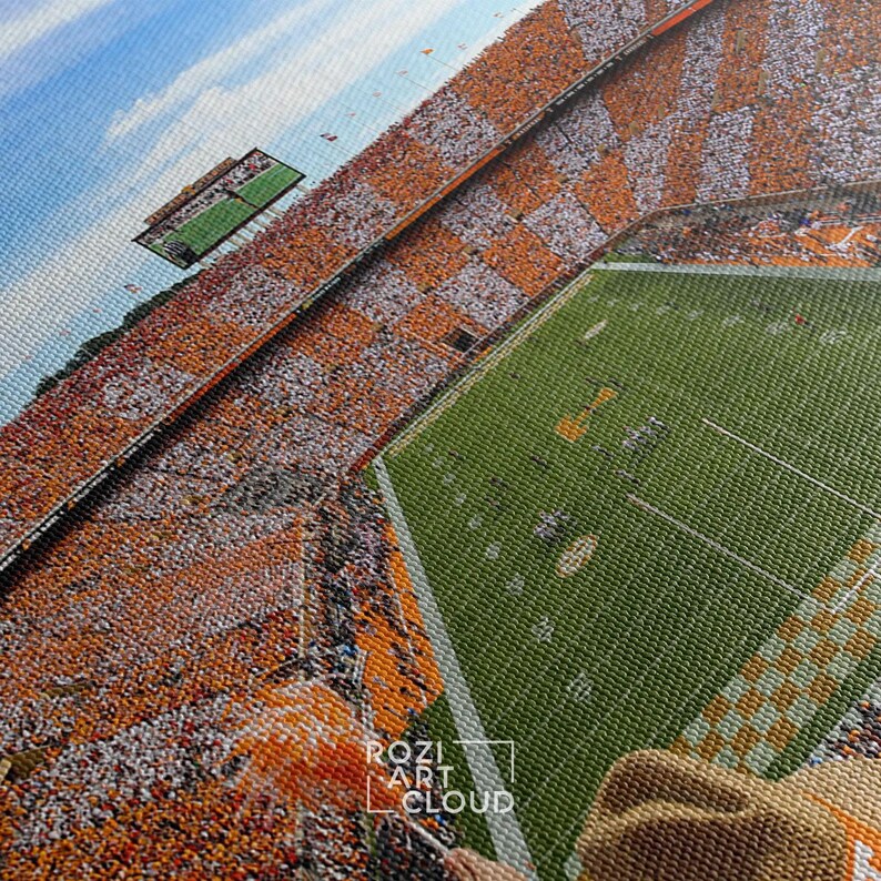 Tennessee vols wall art framed canvas print, university of tennessee neyland stadium poster