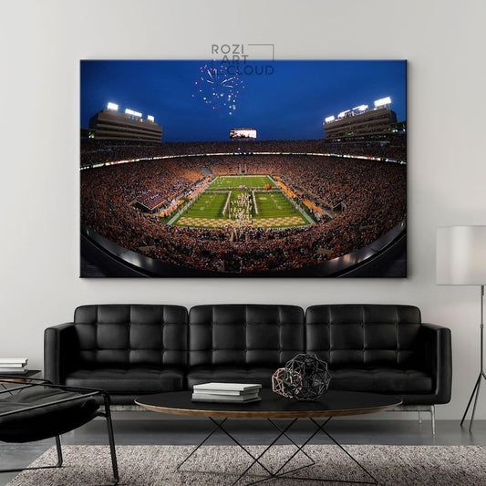 Tennessee vols wall art framed canvas print, university of tennessee neyland stadium poster