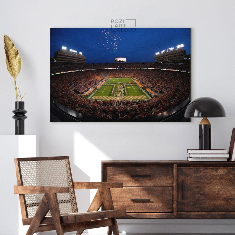 Tennessee vols wall art framed canvas print, university of tennessee neyland stadium poster