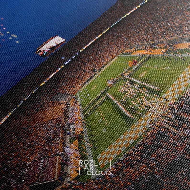 Tennessee vols wall art framed canvas print, university of tennessee neyland stadium poster