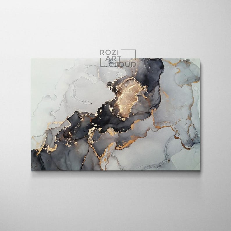 Minimalist wall art, abstract black and white