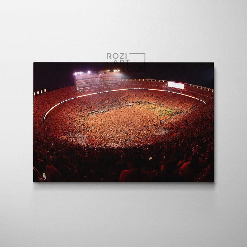 Tennessee vols wall art framed canvas print, university of tennessee neyland stadium poster