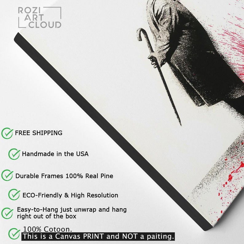 Black and white wall art, graffiti street art canvas, red art prints, contemporary canvas, modern interior decor, artwork for living room