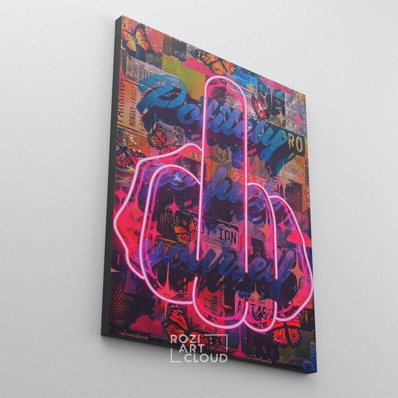 Graffiti street art prints, street art canvas, abstract home office interior, trendy room canvas, best friend gift, oversized wall art