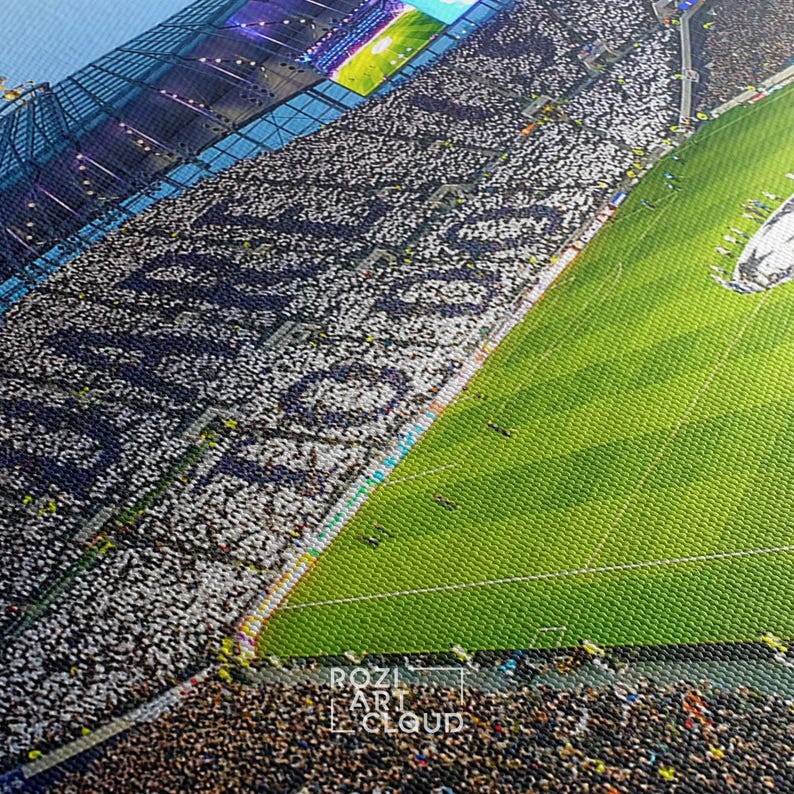 Tottenham hotspur stadium art print, sport canvas wall art decor, poster decor for home & office decoration, framed and ready to hang.