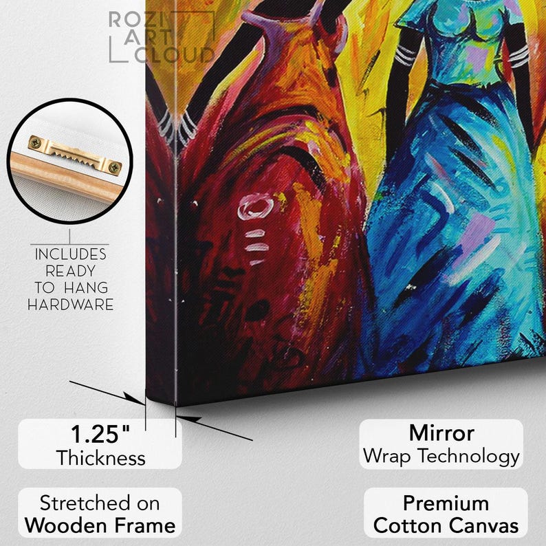 African art black woman art framed canvas print, home wall decor, extra large modern art, minimalist original trendy living room bathroom