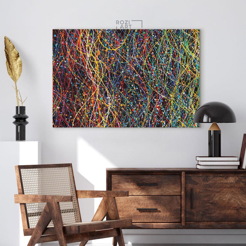 Minimalist abstract wall art, extra large modern art, street art framed canvas poster print for living room, bedroom, office, home decor