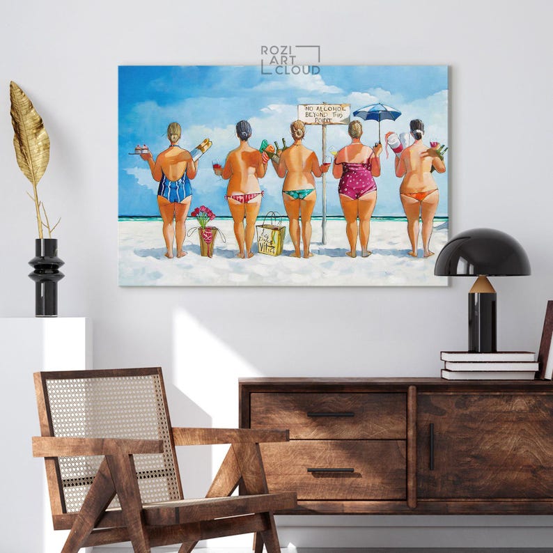 Beach wall art, holiday decor prints, travel poster art, blue light sky prints, coastal canvas