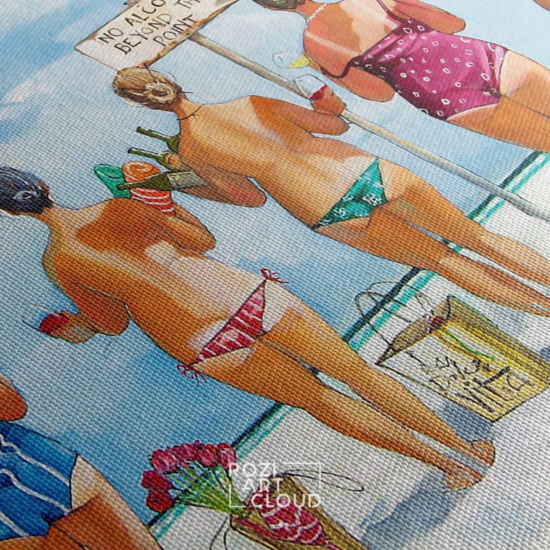 Beach wall art, holiday decor prints, travel poster art, blue light sky prints, coastal canvas
