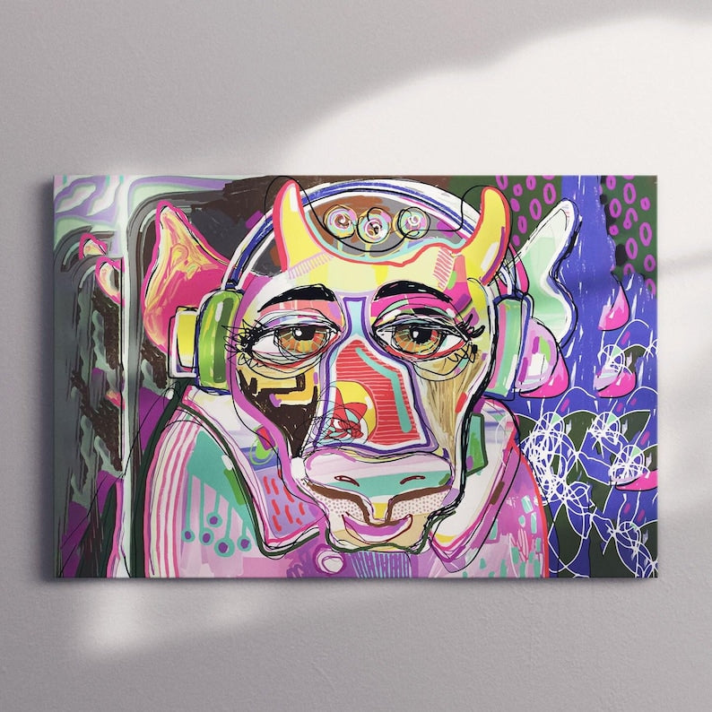 Pablo picasso print wall art framed poster, graffiti art prints, colorful abstract canvas prints, large modern art, wall decor living room