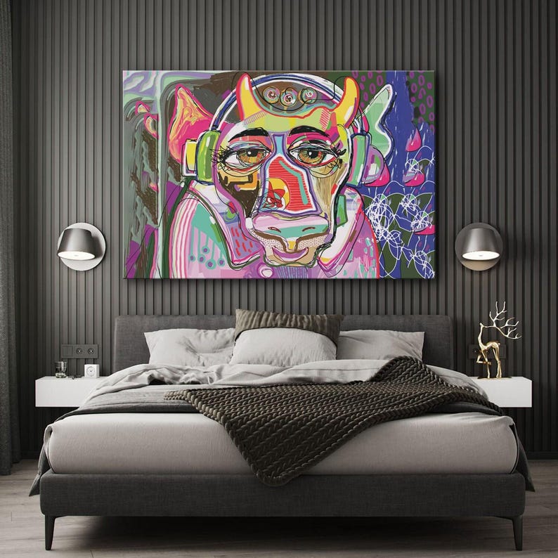 Pablo picasso print wall art framed poster, graffiti art prints, colorful abstract canvas prints, large modern art, wall decor living room