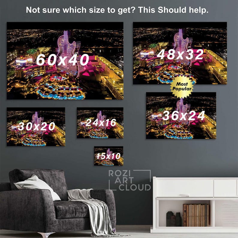 Hard Rock Casino & Hotel, Hollywood Florida canvas prints wall art, poster decor, city artwork