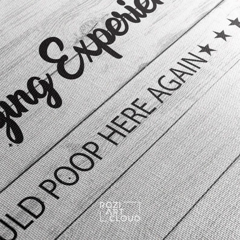 Funny bathroom quote wall art decor, toilet art print canvas