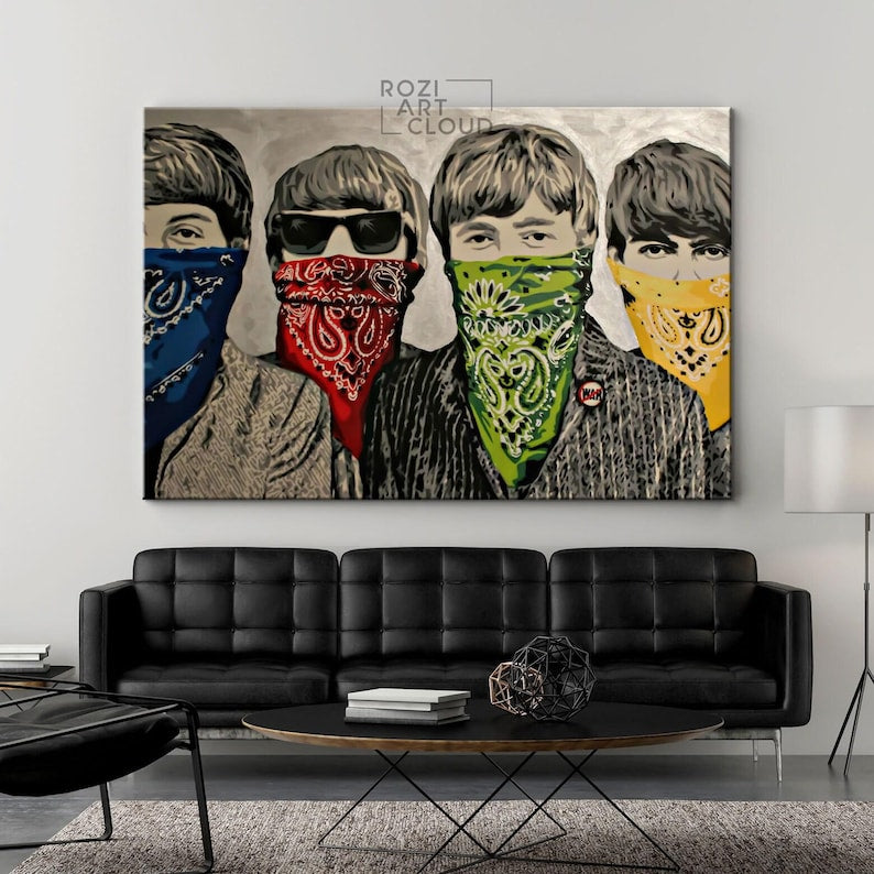 Banksy wall art print, graffiti canvas art, best friend gift, home decor modern art, street art prints, high quality artwork