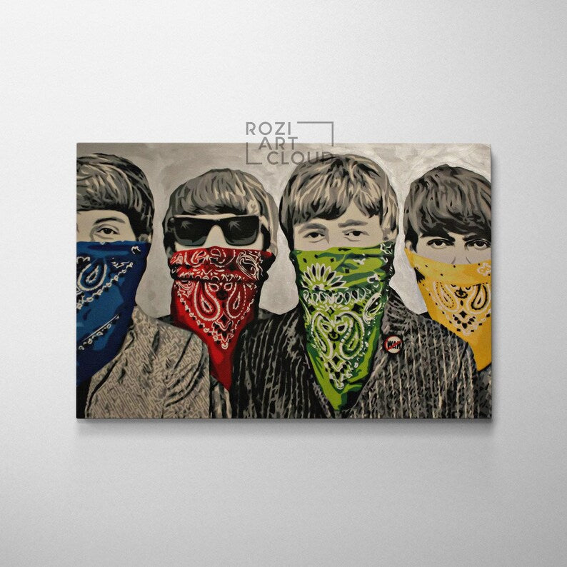 Banksy wall art print, graffiti canvas art, best friend gift, home decor modern art, street art prints, high quality artwork