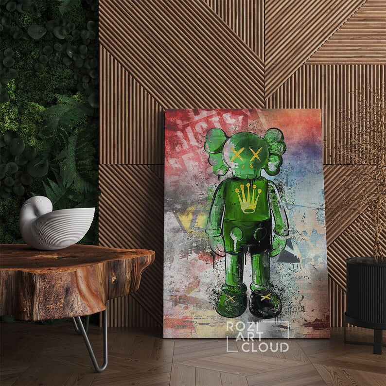 Hypebeast kaw wall art canvas poster print modern trendy pop culture man cave decor