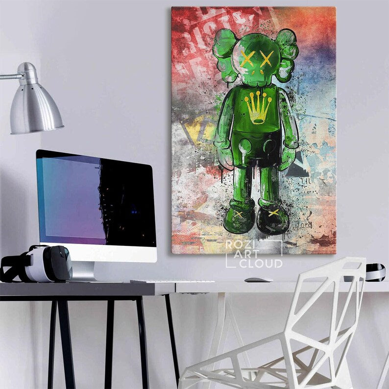 Hypebeast kaw wall art canvas poster print modern trendy pop culture man cave decor