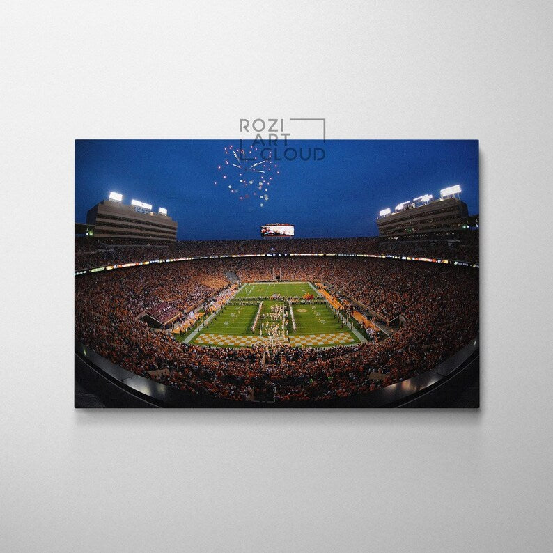 Tennessee vols wall art framed canvas print, university of tennessee neyland stadium poster