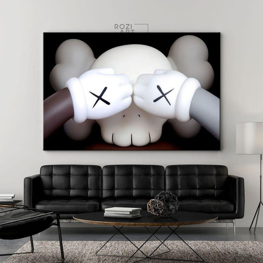 Hypebeast art print wall art poster, black and white wall art, figure canvas print, modern wall hangings, man cave decor