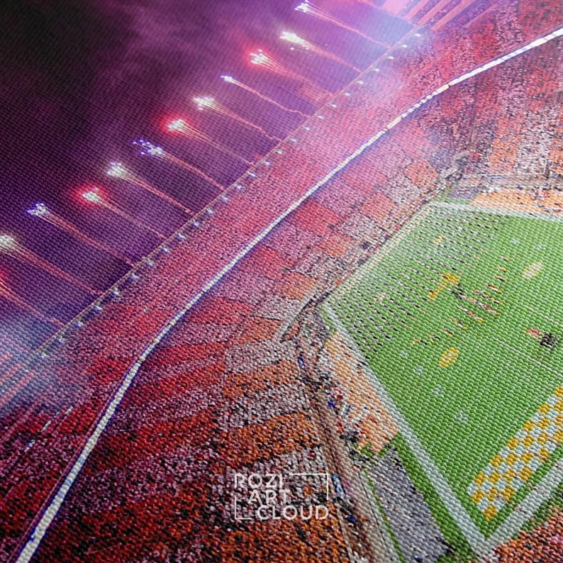 Tennessee vols wall art framed canvas print, university of tennessee neyland stadium poster