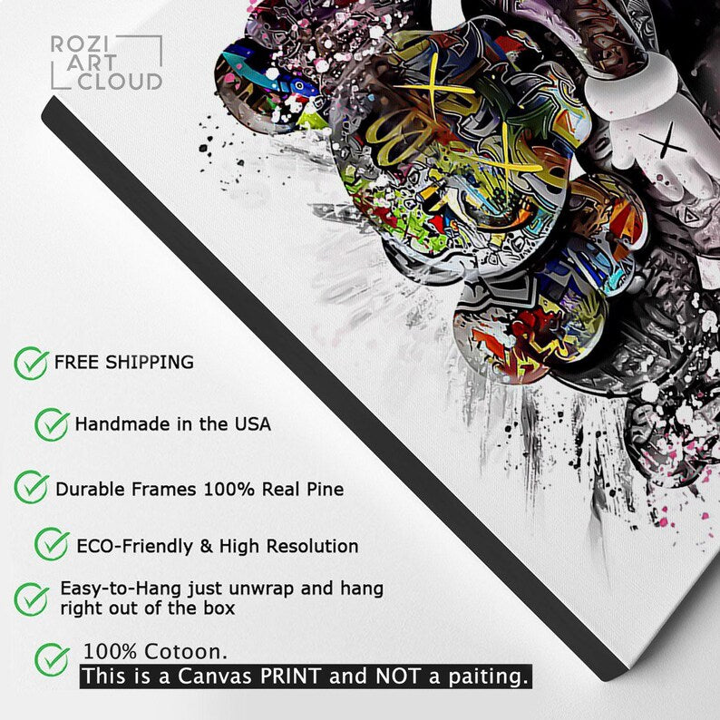 Kaw hypebeast wall art canvas poster print modern trendy pop culture man cave decor