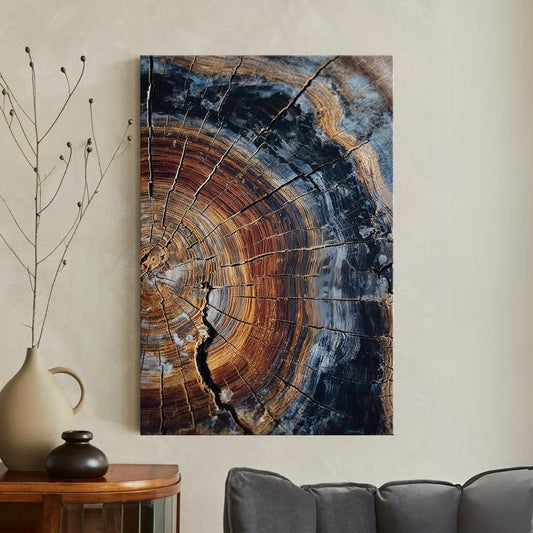 Abstract Tree Ring Canvas Print | Wood Grain Nature Photography Wall Art Home Decor Boho