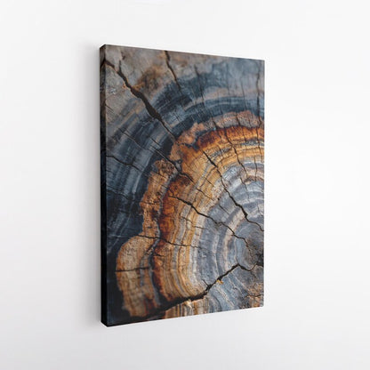 Abstract Tree Ring Canvas Print, Rustic Wood Wall Art, Natural Earthy Home Decor