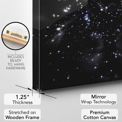 Cosmic Man Canvas Print, Galaxy Body Stars Wall Art, Celestial Modern Fantasy Decor, Unique Gift for Him